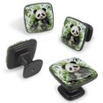 thumbnail image 2 of 4 Pcs Cabinet Handle Drawer Pulls Panda Knobs with Screws Square Furniture Office Cabinet Knob Decoration, 2 of 7