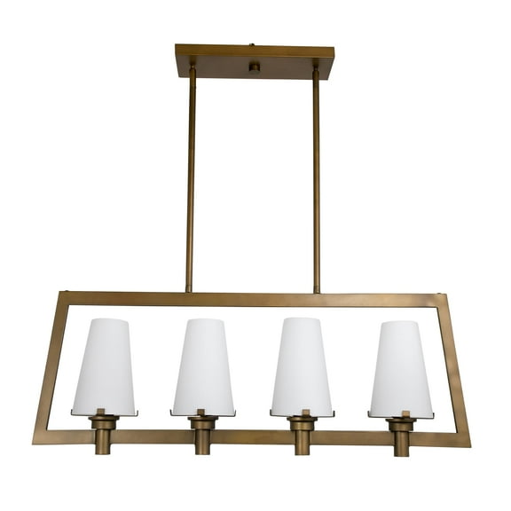 Designers Fountain Hyde Park Vintage Gold 4 Light Island, 87938-VTG