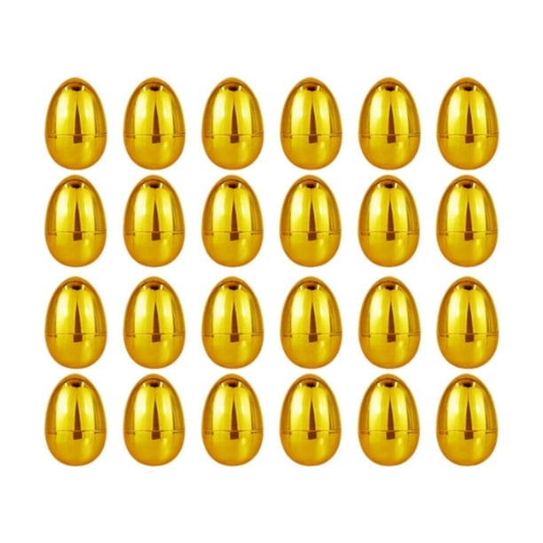 Huevos Dorados, Suministros de Pascua, Decoración Sin Relleno, Manualidades DIY, Regalos, Cesta de Huevos de Pascua Rellenables Festivos, Prem 24 piezas