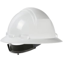 PIP Industries 112-280-HP642R-01 Kilimanjaro Type II Full Brim Hard Hat with HDPE Shell, 4-Point Textile Suspension & Wheel Ratchet Adjustment, White
