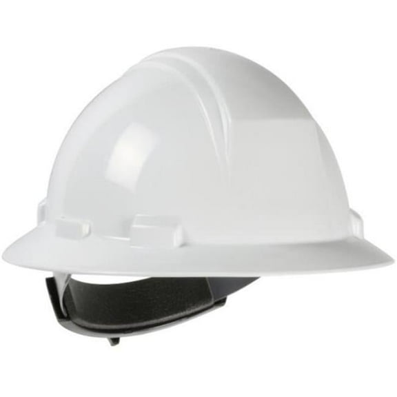 PIP Industries 112-280-HP642R-01 Kilimanjaro Type II Full Brim Hard Hat with HDPE Shell, 4-Point Textile Suspension & Wheel Ratchet Adjustment, White