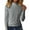 Gray, variant on Womens Long Sleeve Shirts Turtleneck Tights Undershirts Stretch Slim Fitted Base Layer Tops Loungwear Homewear