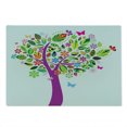 thumbnail image 2 of Tree of Life Cutting Board, Ornate Vibrant Floral Tree Flying Butterflies Fresh Colors Nature Image Home, Decorative Tempered Glass Cutting and Serving Board, Large Size, Multicolor, by Ambesonne, 2 of 5