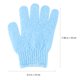 thumbnail image 2 of 2 pares de guantes exfoliantes de baño de cinco dedos para ducha, sauna, hombres y mujeres (azul), 2 of 5
