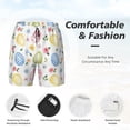 thumbnail image 6 of Picia Easter Egg3 pattern Mens Swim Trunks with Compression Liner Stretch Beach Shorts Quick Dry with Zipper Pockets No-Chafing Board Shorts-X-Large, 6 of 9
