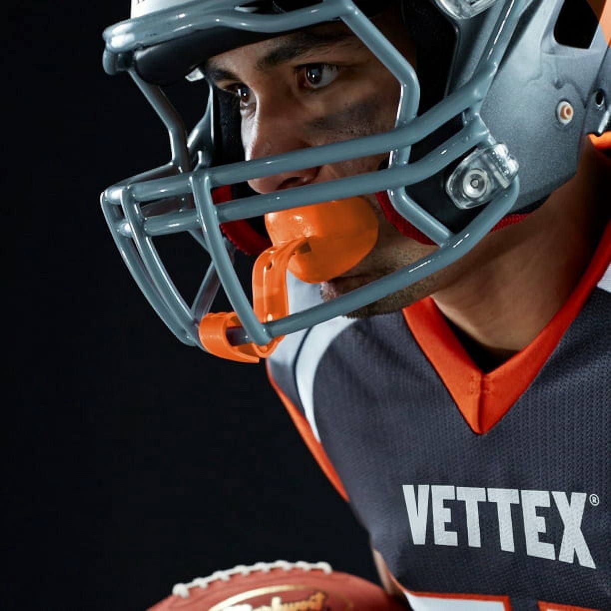 (2 pack) Markwort Vettex Doubleguard Mouthguard for Football, Lacrosse, Braces - Breathable Mouth Guard with Lip Protection and Strap - Adult, Flesh