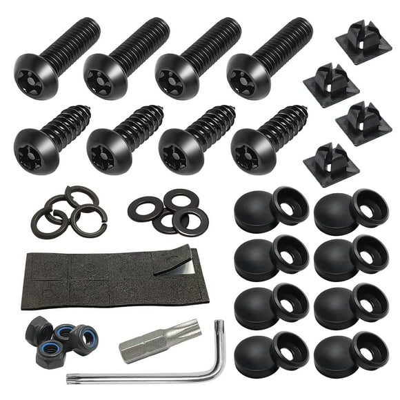Kit de tornillos antirrobo para matrículas YALOK, acero inoxidable