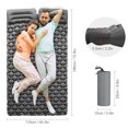 thumbnail image 3 of 2-Person Dark Blue Inflatable Camping Mattress with Built-in Pillow, Ripstop Nylon TPU Coating for Waterproof & Cold Protection, Ergonomic Spine Support, Double-Layer Air Valve for Easy, 3 of 7