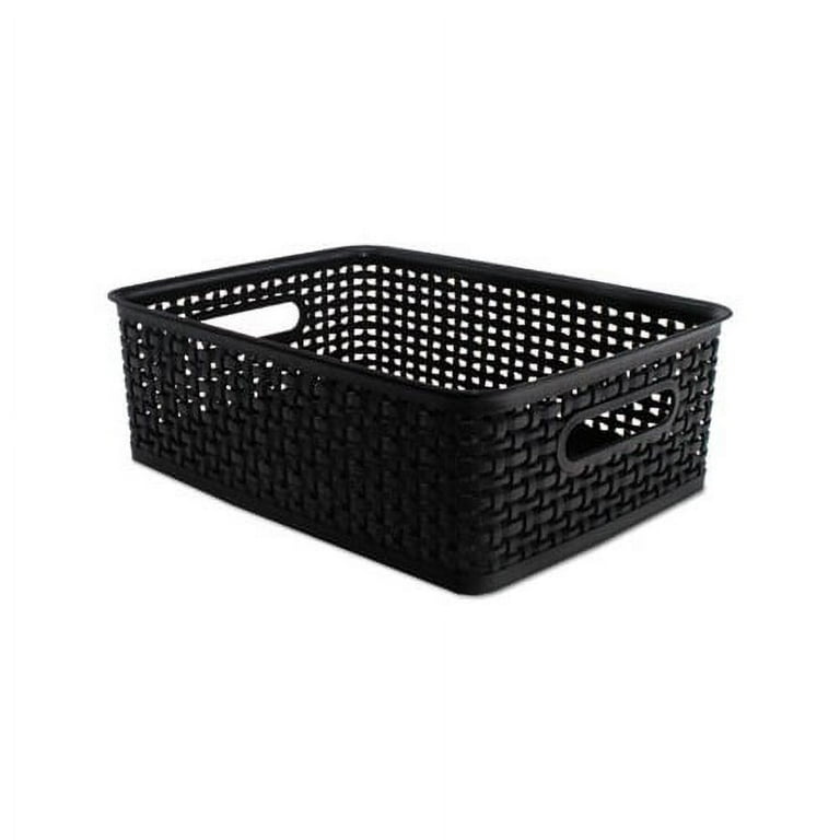 Weave Bins, 14.25 x 10.25 x 4.75, Black, 2/Pack Weave Bins, 14.25 x 10.25 x 4.75, Black, 2/Pack