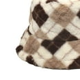 thumbnail image 3 of ZSQDM Womens Color Plaid Fall Winter Cute Warm Thermal Bucket Fisherman Hat for Women for Man Women beanie Bucket Hat Bucket Hats Bottle Caps, 3 of 3