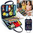 thumbnail image 1 of Busy Board Basic Life Skills Learning Early Educational Activity Board for Fine Motor Skills Interactive Sensory Montessori Board Gift for Kids, 1 of 1