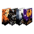 thumbnail image 2 of 12 PCS Cute Halloween Goodie Bags 4 Style Paper Treat Bags for Halloween Party Favor Trick or Treat Gifts Candies Snacks Party Supplies 18 Stickers Included, 2 of 14