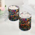 thumbnail image 2 of Yayeee 4 Pack Qtip Holder Bathroom Cotton Swab Canister with Lid Clear Dispenser Set, Blue Colorful Flowers, 2 of 6