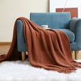 thumbnail image 2 of BMYJ Knitted Blanket Shawl Blanket Solid Color Blanket 50X69.29In Sofa Blanket Knitted Blanket Shawl Blanket Solid Color Blanket Bed Towel Wool Sofa Towel, 2 of 5