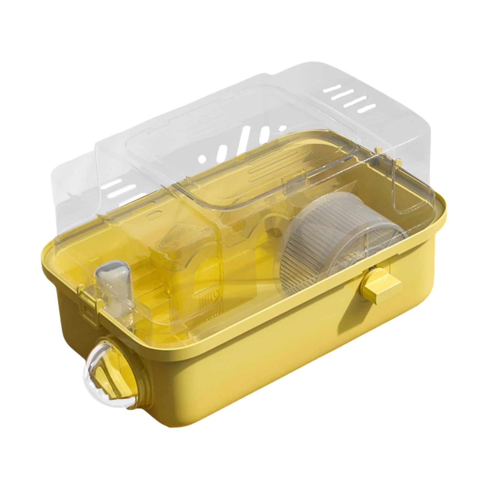 Bothyi Hamster Cage Clear Portable Small Animal Cage for Gerbils Guinea Pigs s Yellow
