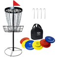 thumbnail image 2 of SGSPORT Panier de Golf à Disque avec Disques / Cible de Golf à Disque Portable avec Panier de Parcours de Golf à Disque Robuste à 24 Chaînes, Livré avec 6 Pcs Disques de Golf à Disque avec Sac de Transport, 2 of 4