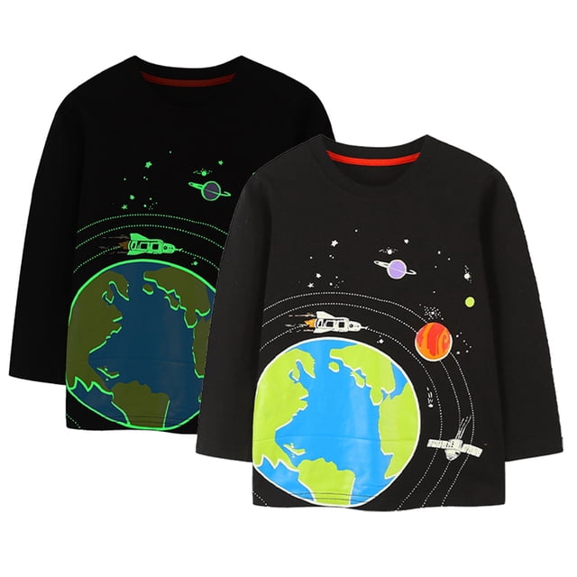 KYAIGUO Chandails en Molleton Décontractés pour Enfants Garçons Manches Longues Pull Col Rond Tee-Shirts Bébé Printemps Automne Blouse Sport pour 2-7 Ans