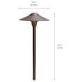 thumbnail image 3 of 8" Outdoor LED Light in Textured Architectural Bronze , 12V Adjustable Exterior Dome Light, (8.25" W x 21" H), 15310AZT, 3 of 9