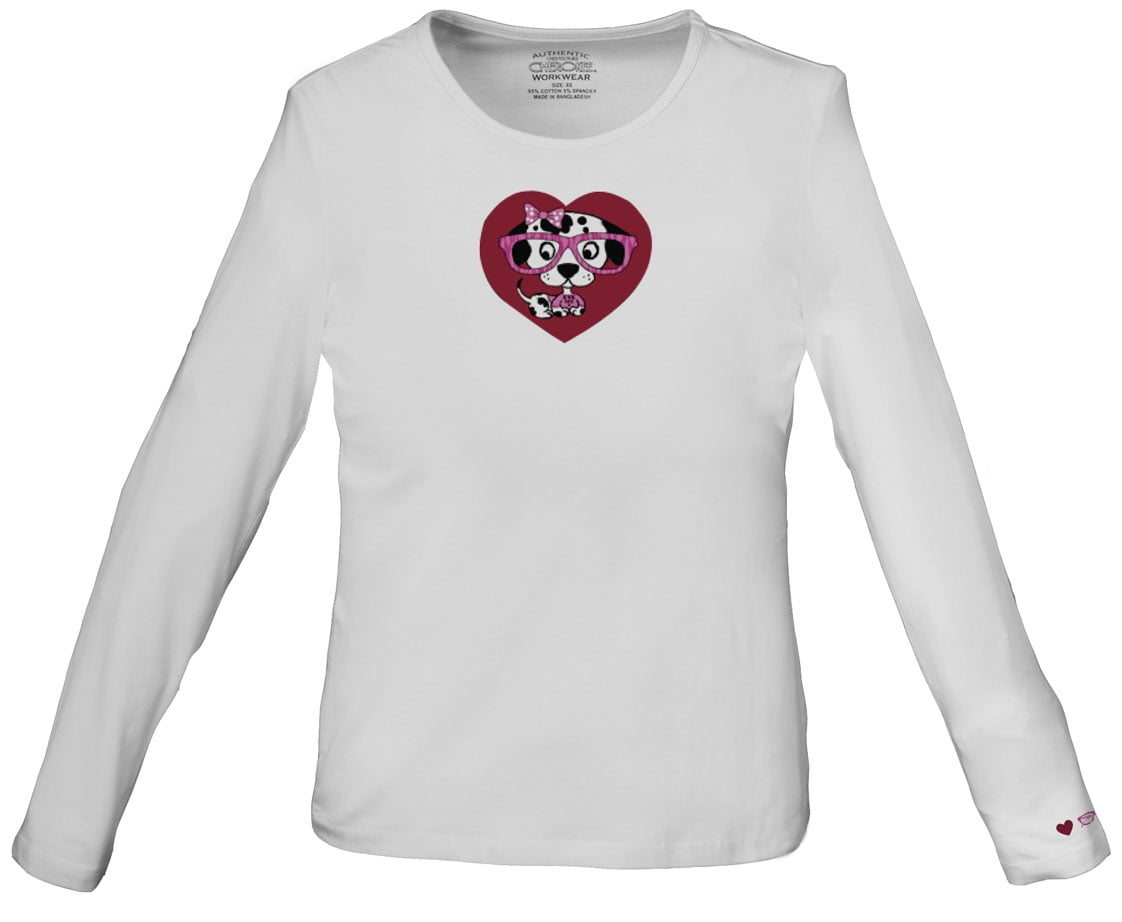 Cherokee Workwear Women's Underscrubs Spotty Dotty Knit Tee 4737