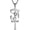 Silver, variant on Gold Stainless Steel Eye of Horus Egypt And Coptic Ankh Cross Religious Pendant Necklace 24" Figaro Chain