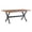 E-Brown,Black, variant on 63 in Rectangular Dining Table, Natural Wood MDF Top with Iron Legs for Dining Room