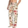 thumbnail image 3 of Kdxio Retro Autum Mushrooms Print Men's Sleep Pajama Pant Lounge Pants with Pockets, 3 of 8