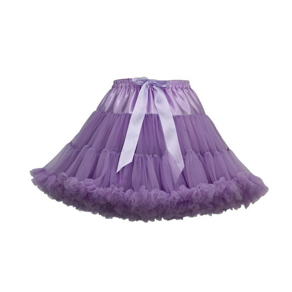 Idoravan Women's Basic Versatile Skirt Clearance Fashion Womens Solid Color Dance Party Dance Ballet Bandage Tutu Skirts