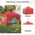 thumbnail image 4 of Outsunny 10' x 10' Pop Up Canopy Tent, Instant Sun Shelter, Red, 4 of 10