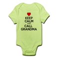 thumbnail image 1 of CafePress - Keep Calm Call Grandma Body Suit - Baby Light Bodysuit, 1 of 1