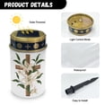 thumbnail image 7 of COEQINE Cross Solar Lights Outdoor for Pathway Lawn Cemetery Grave Decorative Cemetery Solar Candle Solar Votive Candles for Outside Home Solar Decorations, Lily Flower Leaf Cross, 7 of 7