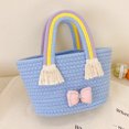 thumbnail image 4 of Bolsa tejido para niños, simples con lazo a la moda, exquisitos para viajes de niños (azul) Ndcxsfigh Para Estrenar, 4 of 9