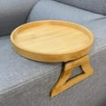 thumbnail image 2 of Foldable Sofa Arm Tray Sturdy Wood Designs Easy Storage, 2 of 13