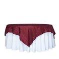 thumbnail image 5 of BalsaCircle 90" x 90" Burgundy Metallic Crinkled Taffeta Square Table Overlay Party Tablecloth, 5 of 8