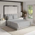 thumbnail image 3 of Color Sense Cotton Rich King Sateen Bed Sheet Set, Wrinkle Resistant, Quick Dry, Soft & Smooth 4-Piece Set Light Gray, 3 of 8