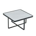 thumbnail image 3 of Gzxs Minimalism Rectangle Coffee Table, Black Metal Frame, 3 of 10