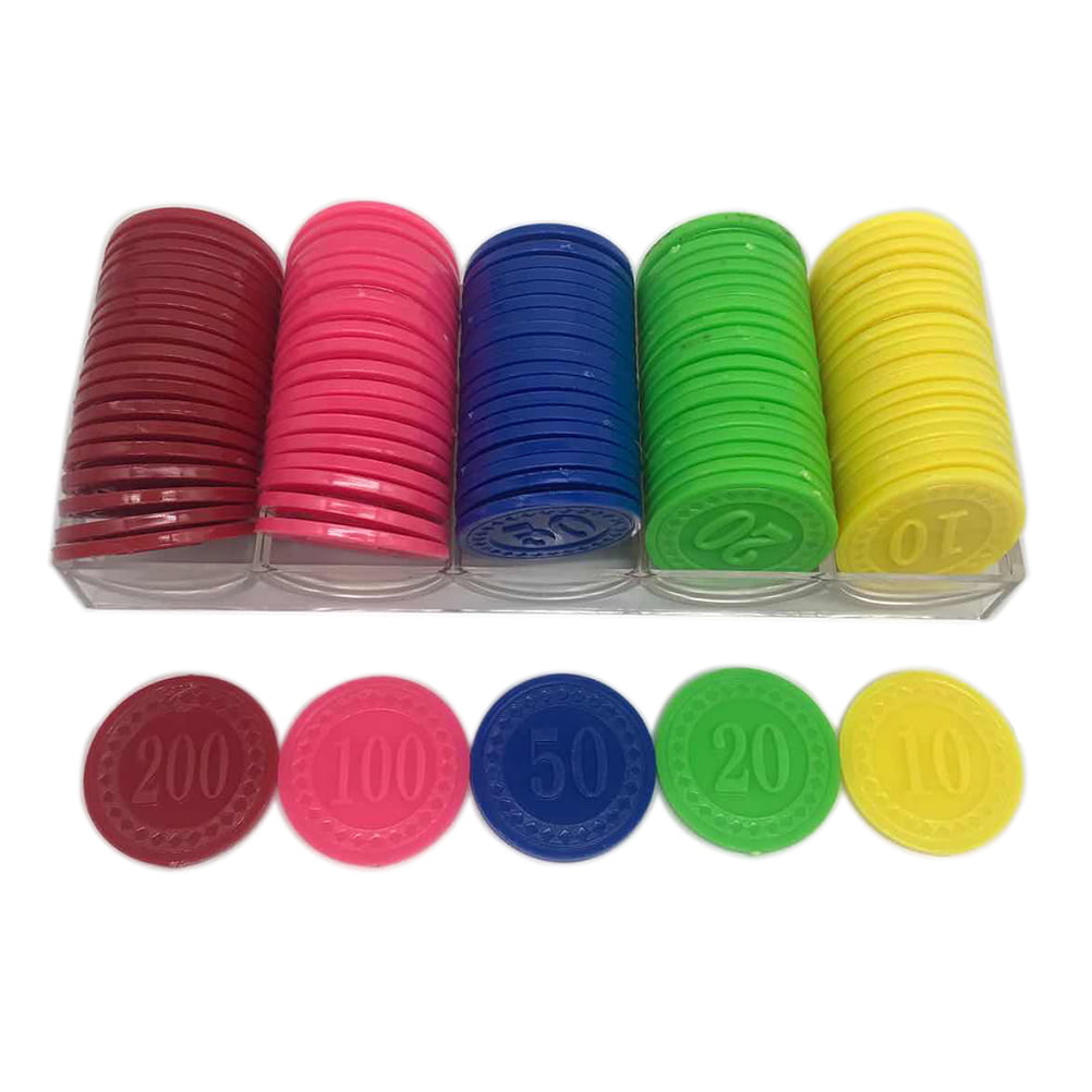 100Pcs Plastic Poker Chips game score keeping set Fun Toy Gift #5 10 50 100 1000 