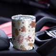 thumbnail image 4 of 30oz Autumn Fall Leaves Pattern Tumblers Stainless Steel Tumbler with Lid and Straw,Vacuum Insulated Double Wall Travel Tumbler Cups Mug with Cleaning Brush for Coffee,Tea, 4 of 7