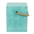 thumbnail image 5 of DecMode 15"W, 18"H Fiber clay Contemporary Outdoor Accent Table, Aquamarine, 1-Piece, 5 of 7