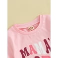thumbnail image 5 of Baby Shorts Set, Short Sleeve Crew Neck Letters Print T-shirt with Shorts 2-piece Outfit, 5 of 9