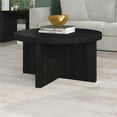 thumbnail image 3 of Evelyn&Zoe Elna 33" Wide Round Coffee Table, Black Grain, 3 of 8