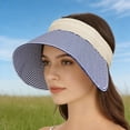 thumbnail image 2 of SRZYMJ Women Summer Sun Hat Foldable Large Brim Canvas Visor Quick Dry Beach Outdoor UV Protection Cap, 2 of 4