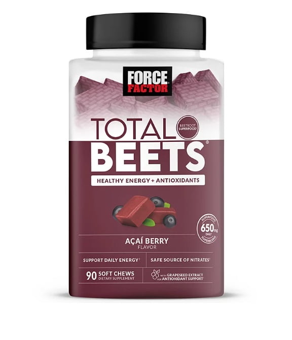 Force Factor Total Beets, Beet Root Superfood Soft Chews, Acai Berry