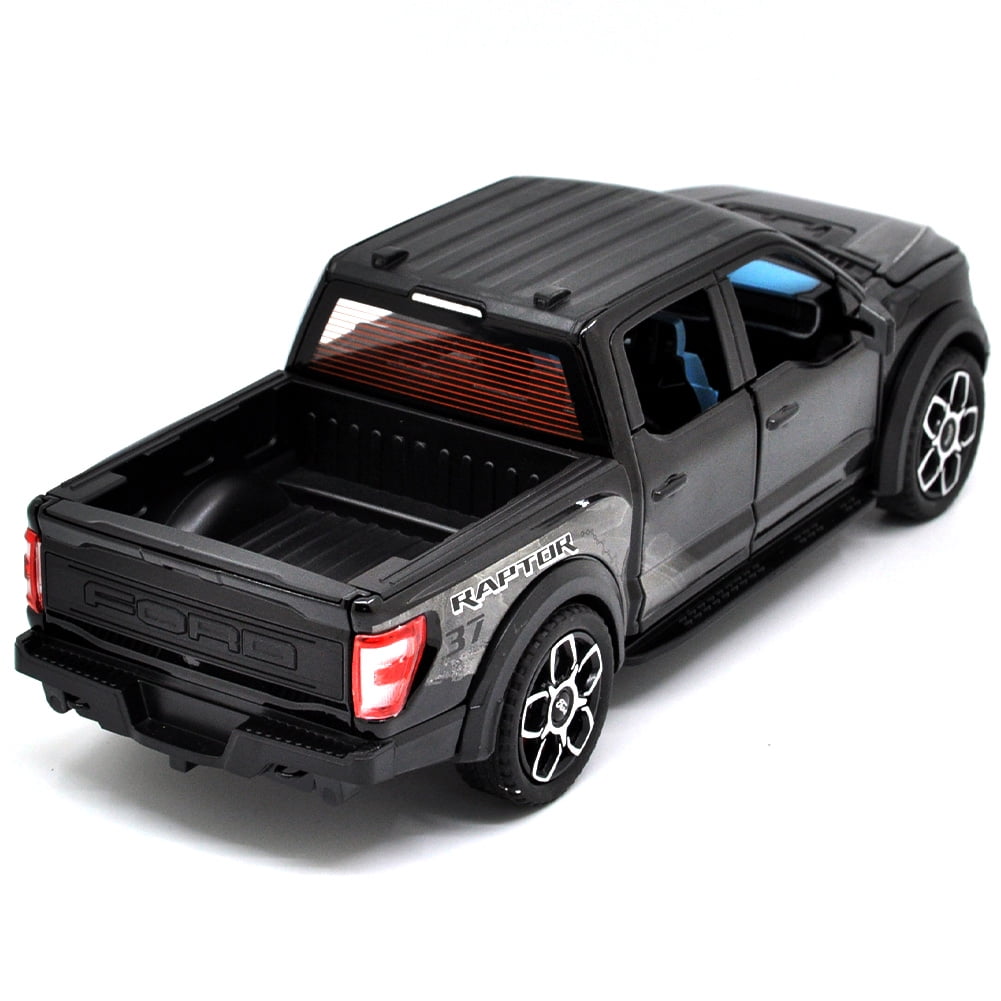 1: 20 Suitable for Ford Raptor F150 alloy die-casting metal car model, with sound, light and rebound functions, children's toy car collection, boys' birthday gift