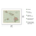 thumbnail image 2 of Map of Hawaii - Hawaiian Islands - Vintage Colored Cartographic Map by C.S. Hammond c.1905 - Fine Art Rolled Canvas Print (Unframed) 20in x 26in, 2 of 4