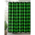 thumbnail image 2 of Happy St. Shower Curtain Set ，Waterproof Fabric Shower Curtains Patrick's Day Green Buffalo Plaid Minimalism Shower Curtains for Bathroom,Bathroom Decor 72"x78", 2 of 6