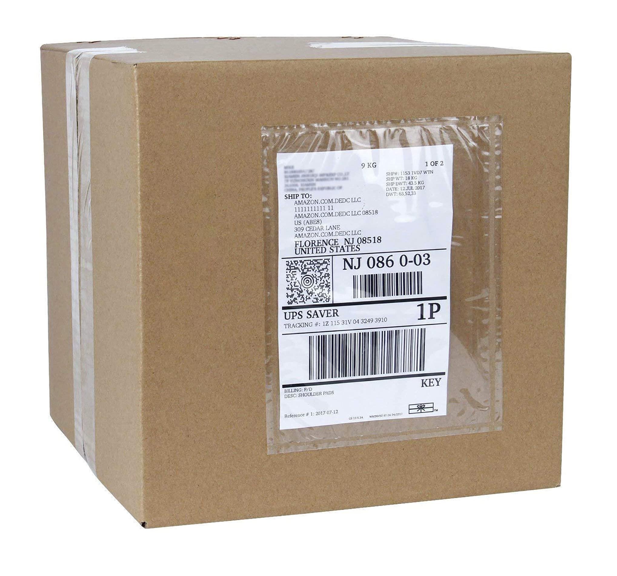 Shipping Labels Sleeves 7.5 x 5.5, Clear Packing Slip Envelope