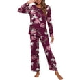 thumbnail image 2 of MINTREUS Women's Pajama Set Long Sleeve Sleepwear Ladies Soft Pjs Lounge Sets, 2 of 5