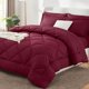 thumbnail image 1 of Juego de edredón CozyLux King Burgundy de 7 piezas para cama en una bolsa, 1 of 8