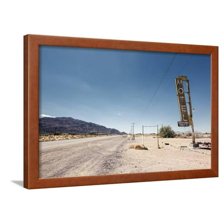 - Hotel Sign Ruin along Historic Route 66 Framed Print Wall Art By Andrew Bayda