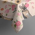 thumbnail image 5 of Shepherd Dog and Flower Floral Square Tablecloth,Waterproof Square Table Cover,Wipeable Spillproof Washable Table Cover for Home Kitchen Party Decor 42"X42"(107x107cm), 5 of 6